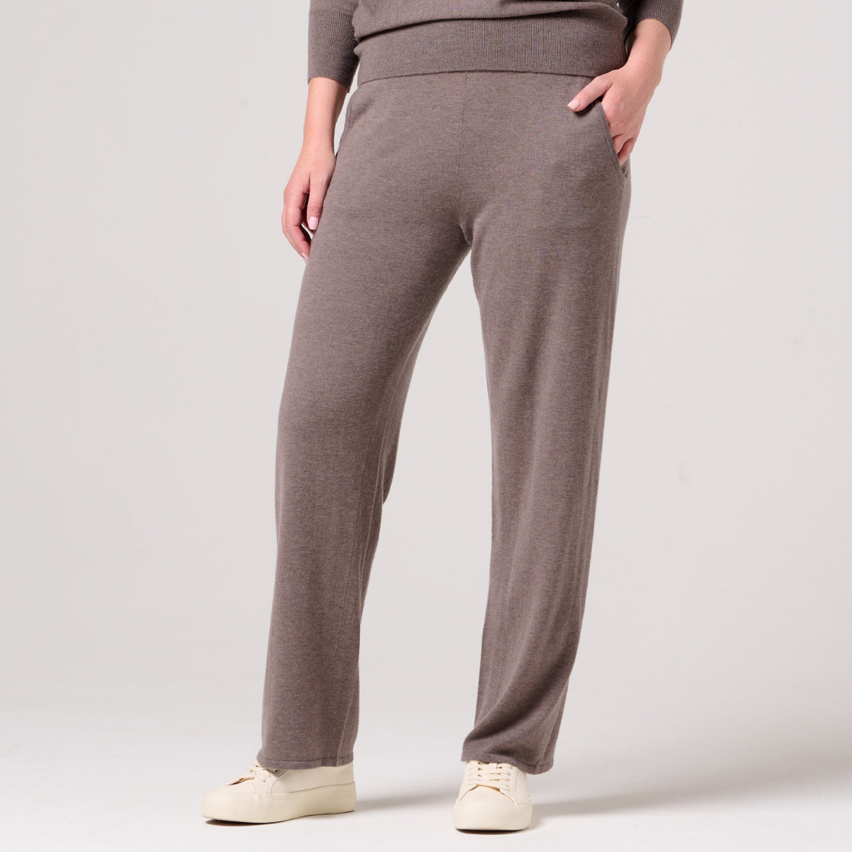 Wool Cashmere Relaxed Pants