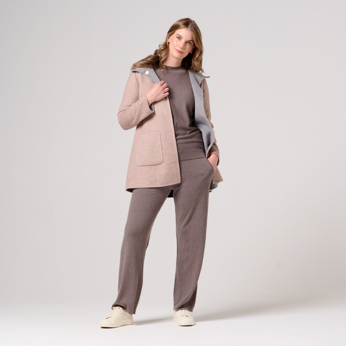 Wool Cashmere Relaxed Pants