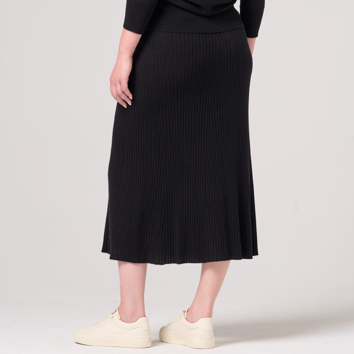 Wool Cashmere Skirt with Flared Hem