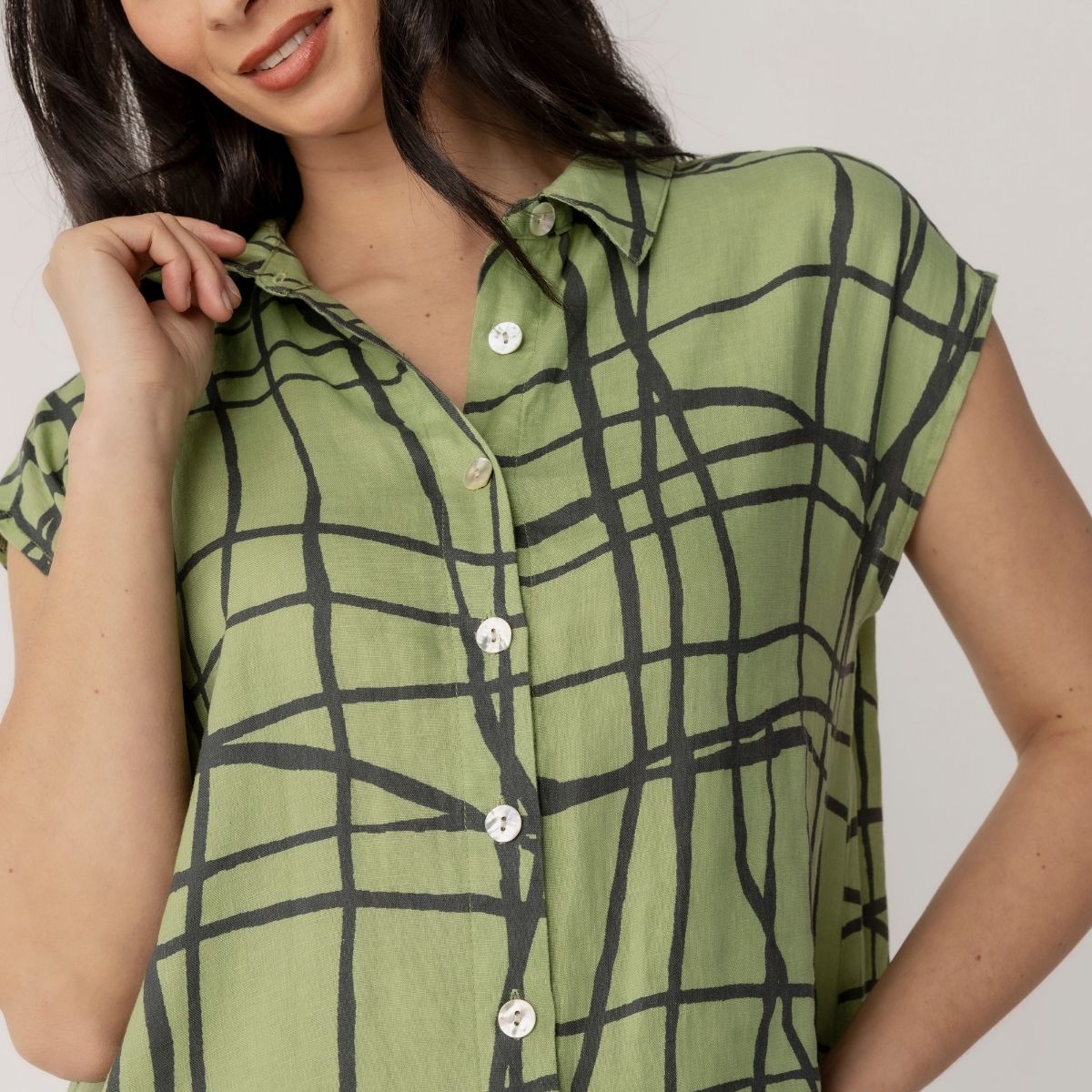 100% Linen Extended Sleeve Dress