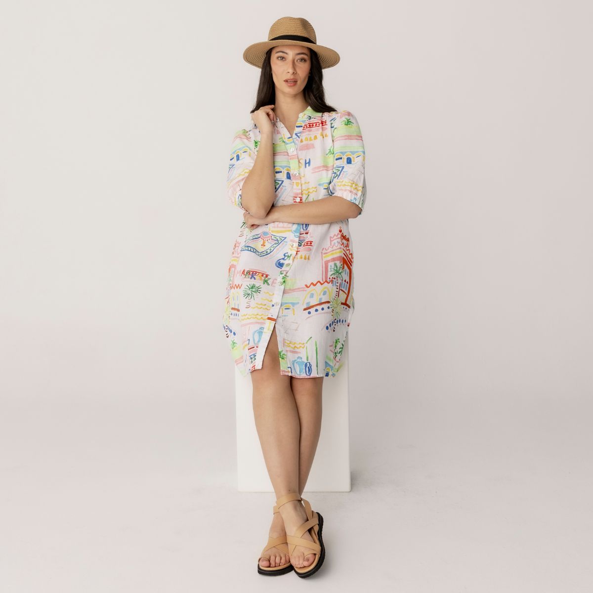 100% Linen Shirtmaker Dress