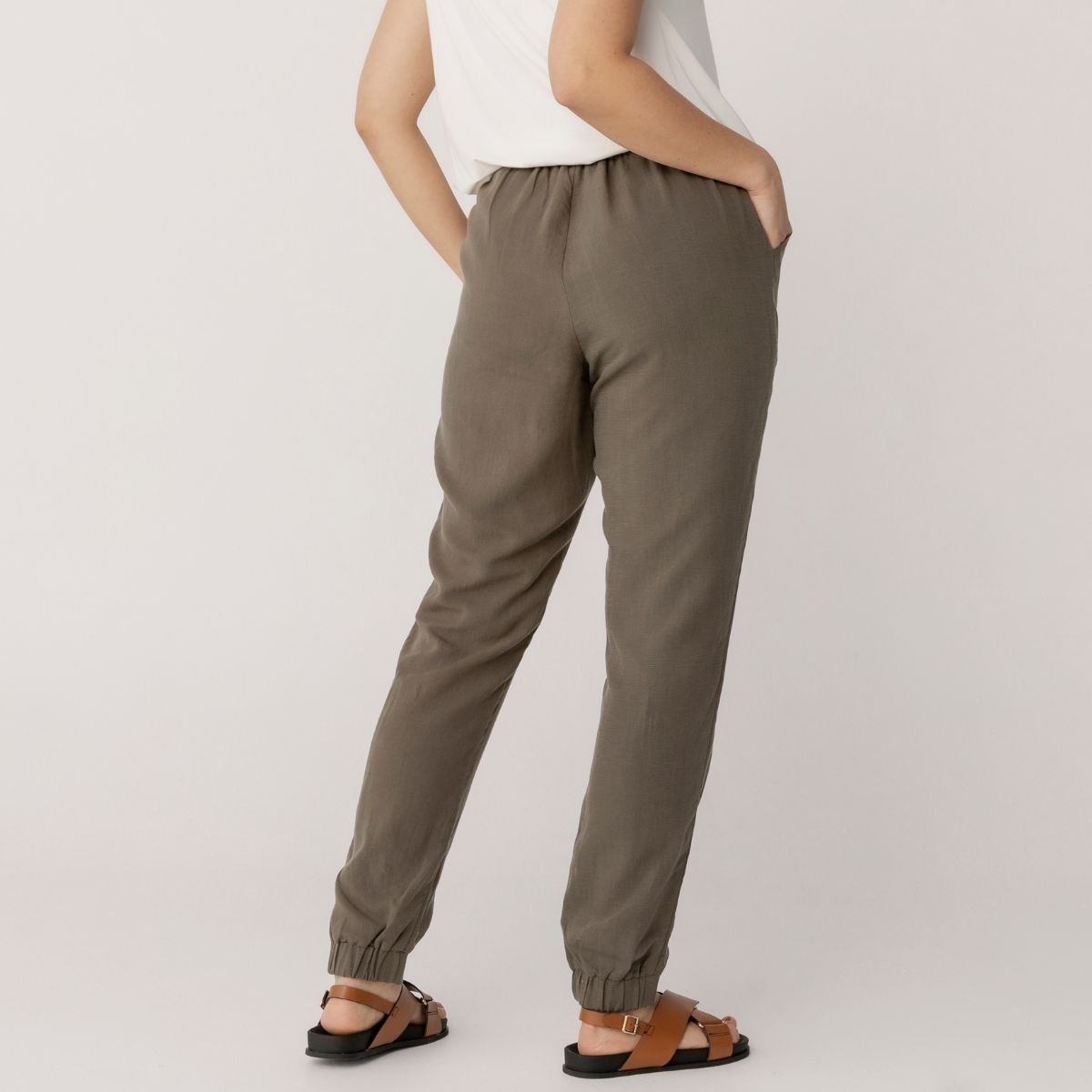 Linen Blend Cargo Pants