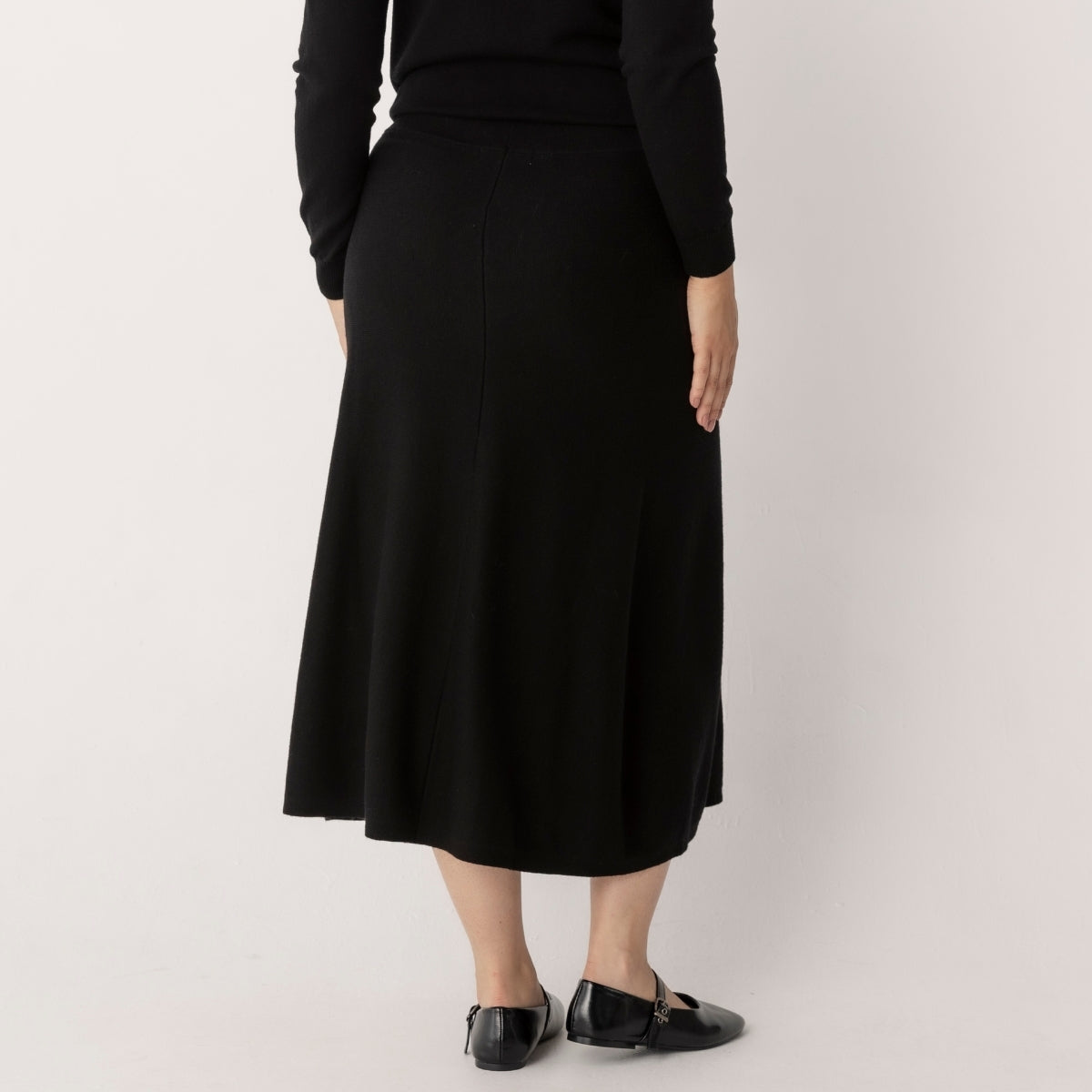 Wool Cashmere Flared Skirt