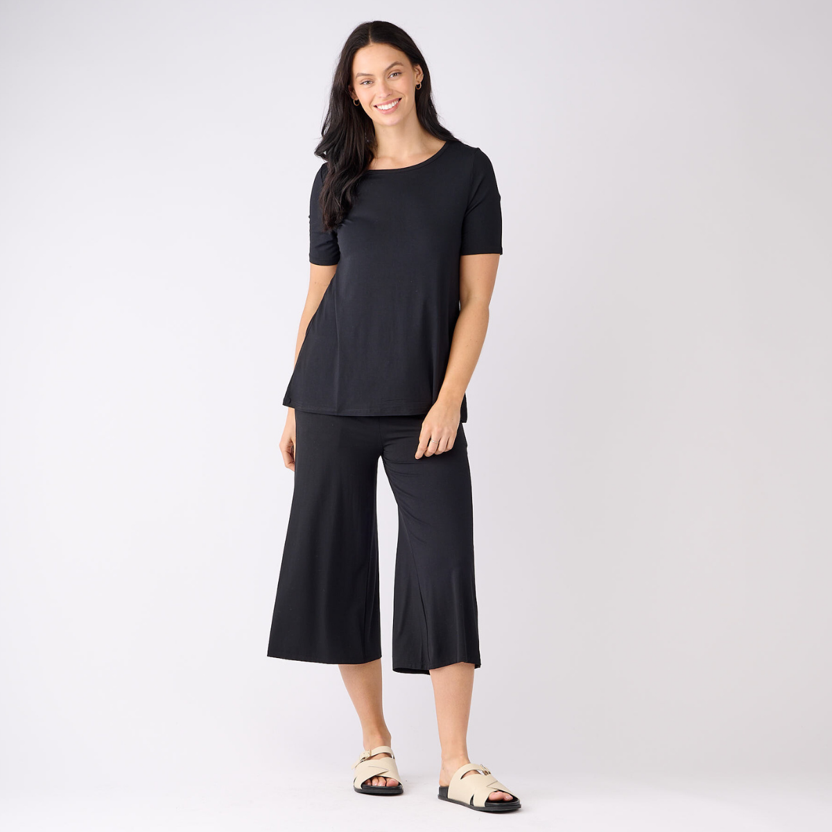 Bamboo Crew Neck Short Sleeve Tee Shirt