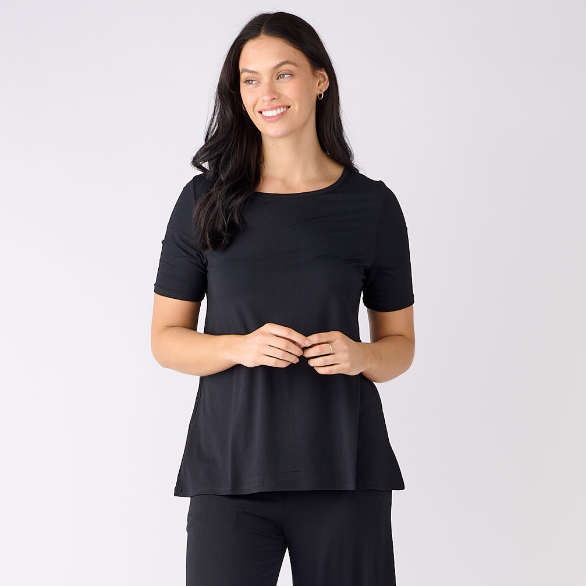 Bamboo Crew Neck Short Sleeve Tee Shirt