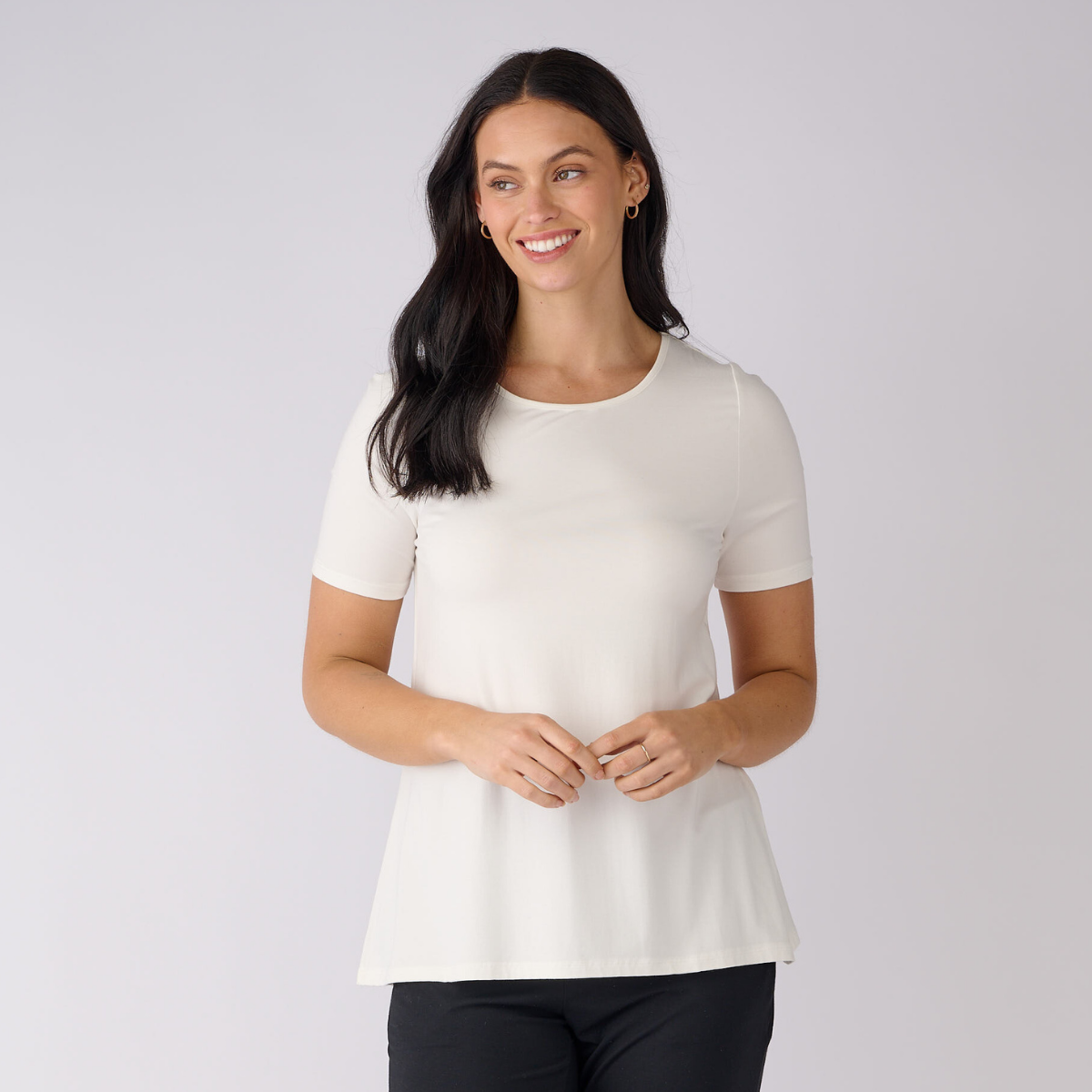 Bamboo Crew Neck Short Sleeve Tee Shirt