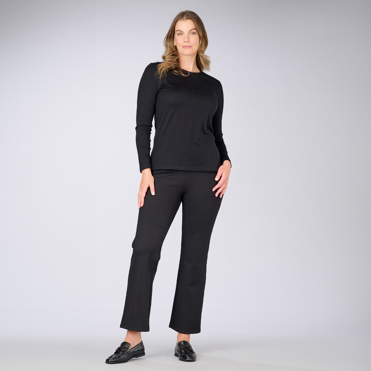 Emily Long Sleeve Merino Wool Crew Neck Top
