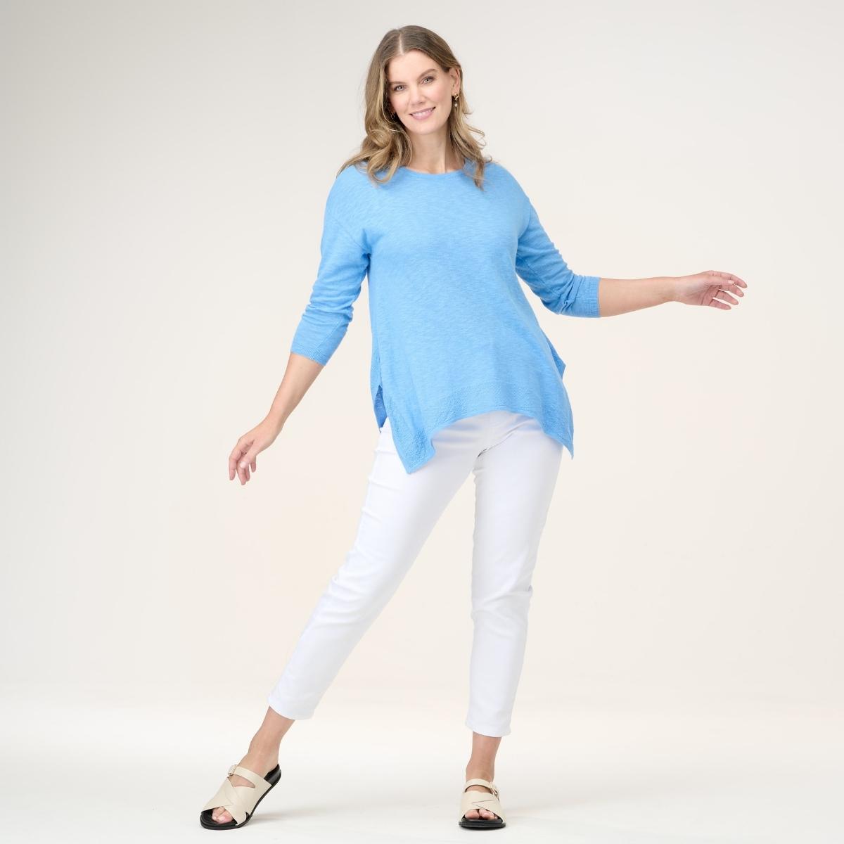 3/4 Sleeve Handkerchief Pullover