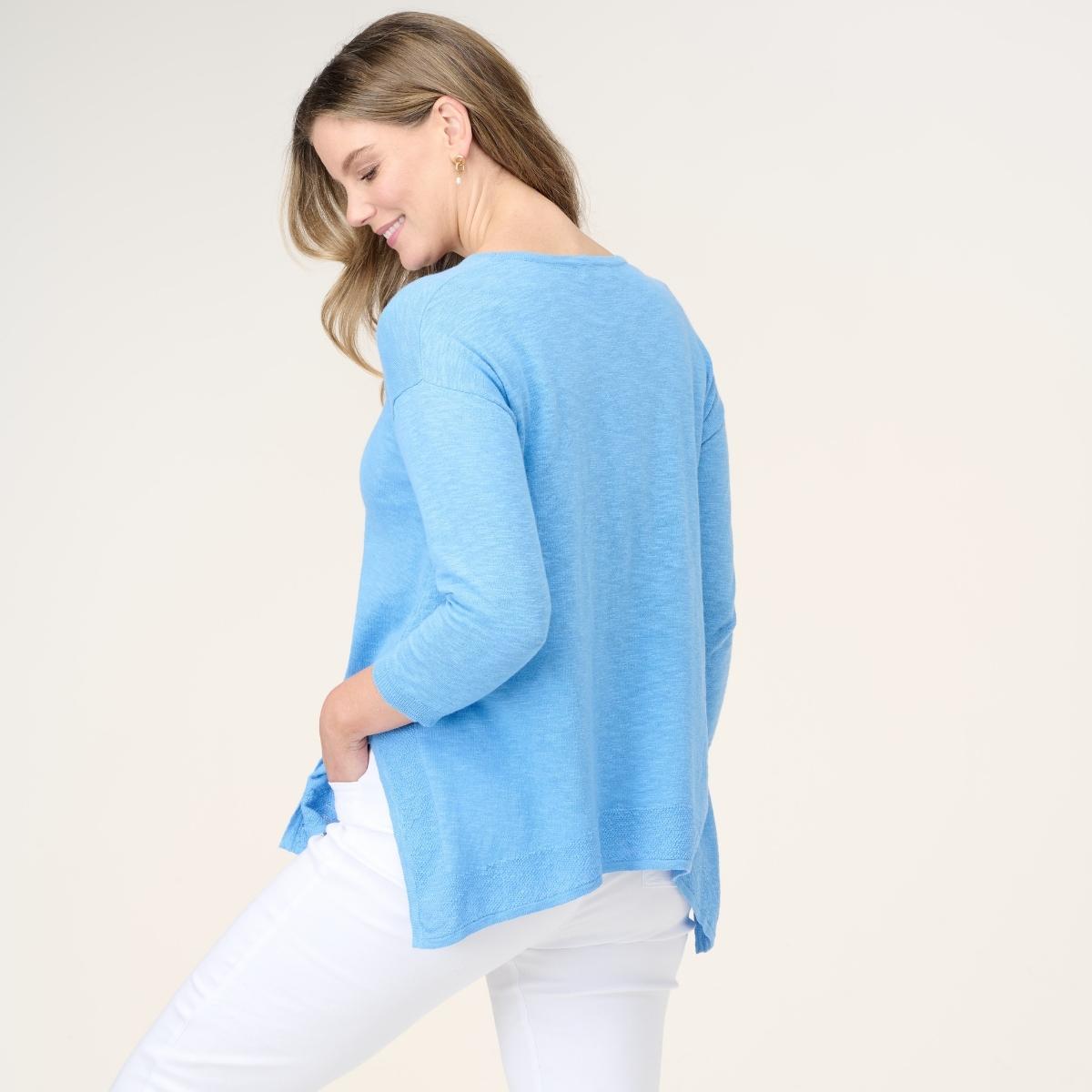 3/4 Sleeve Handkerchief Pullover