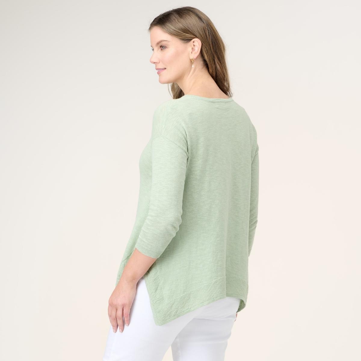 3/4 Sleeve Handkerchief Pullover