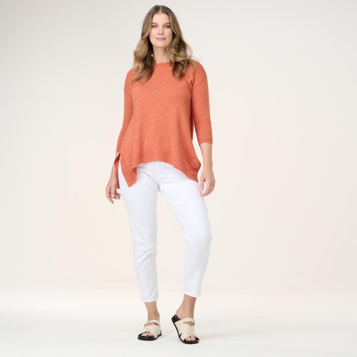 3/4 Sleeve Handkerchief Pullover