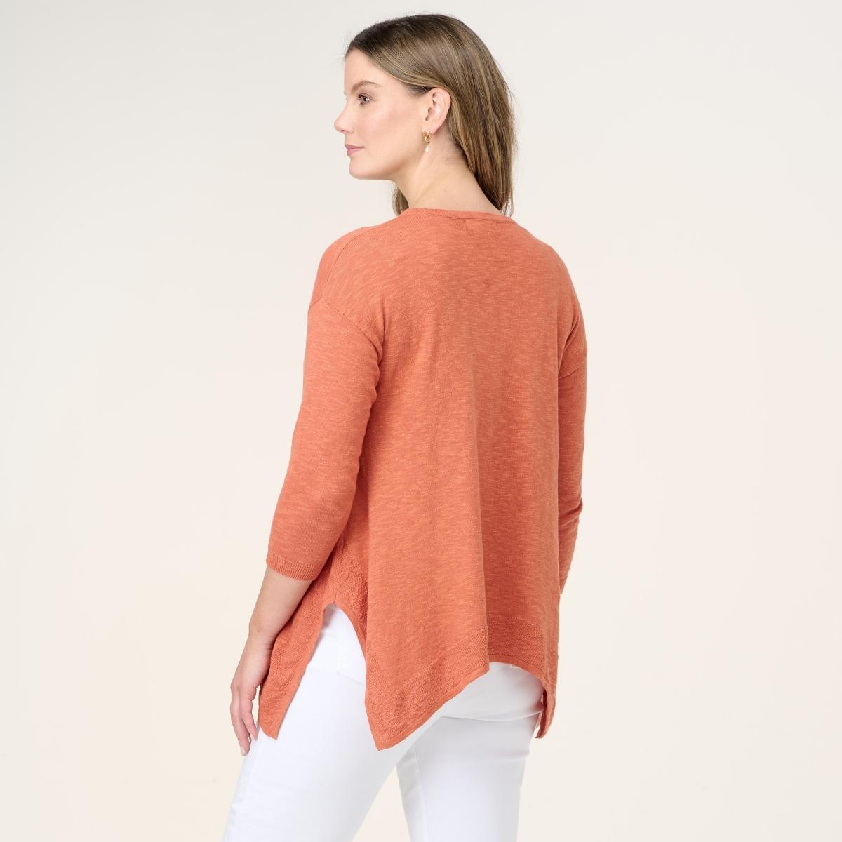 3/4 Sleeve Handkerchief Pullover