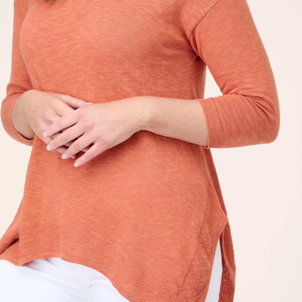 3/4 Sleeve Handkerchief Pullover