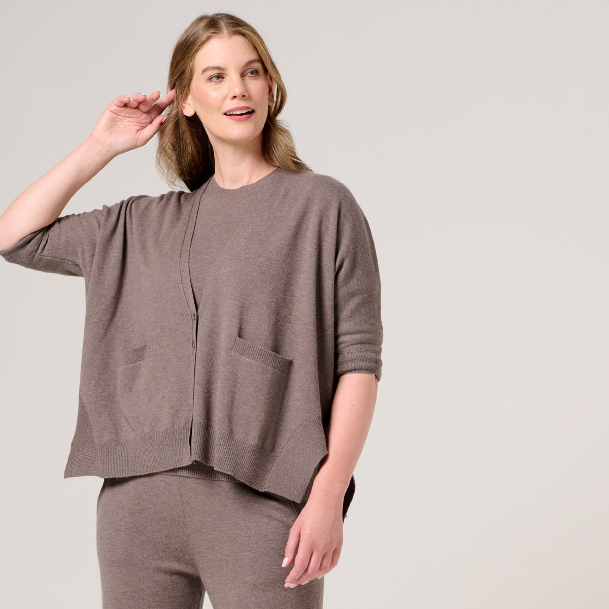Wool Cashmere Oversized Cardi
