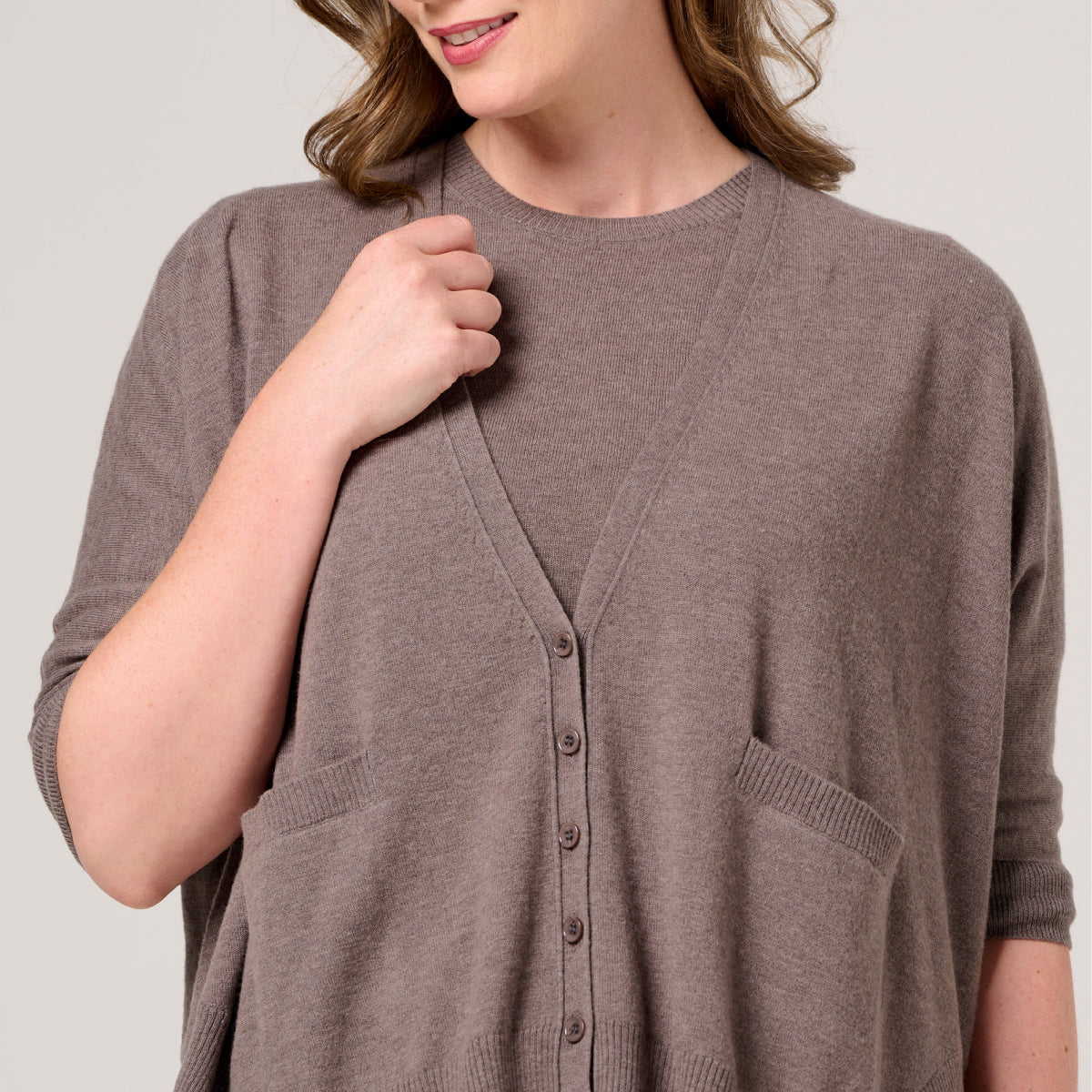 Wool Cashmere Oversized Cardi