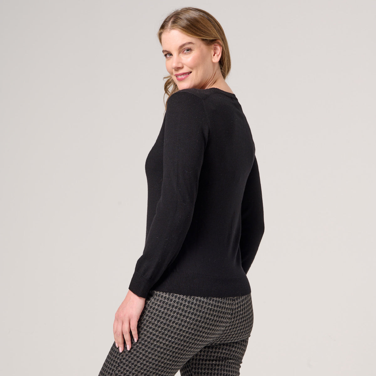 Wool Cashmere Crew Neck Jumper