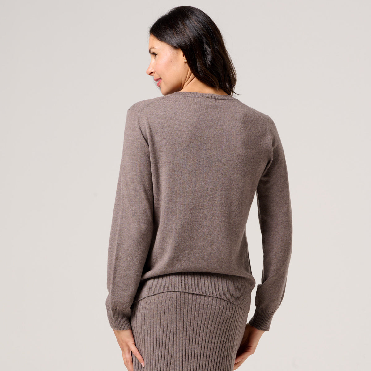 Wool Cashmere Crew Neck Jumper