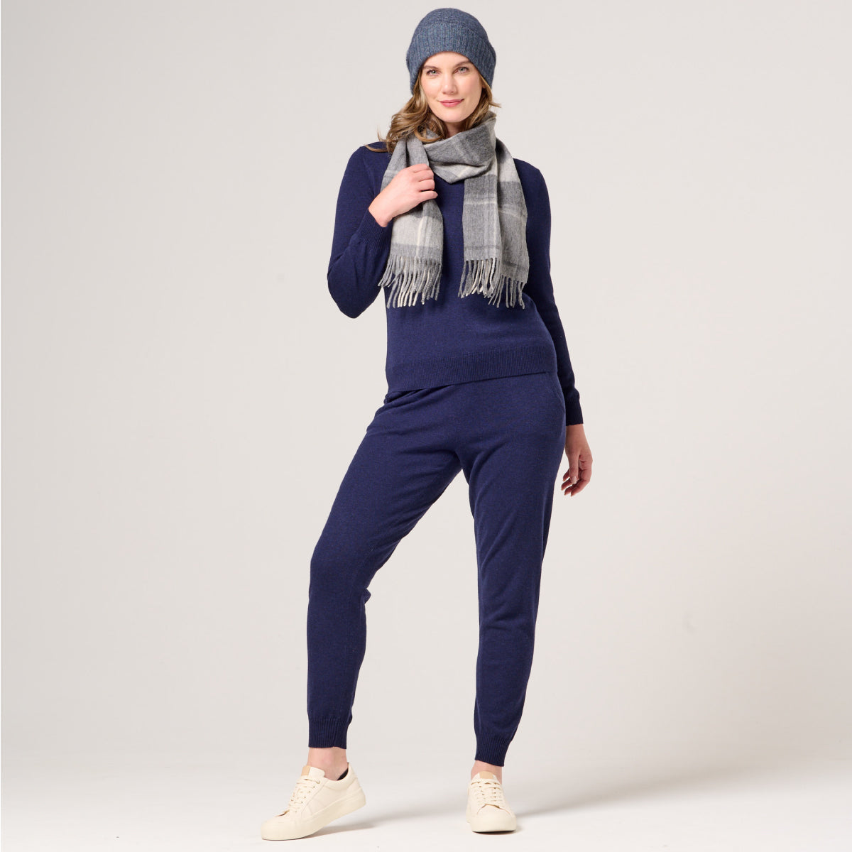 Wool Cashmere Crew Neck Jumper