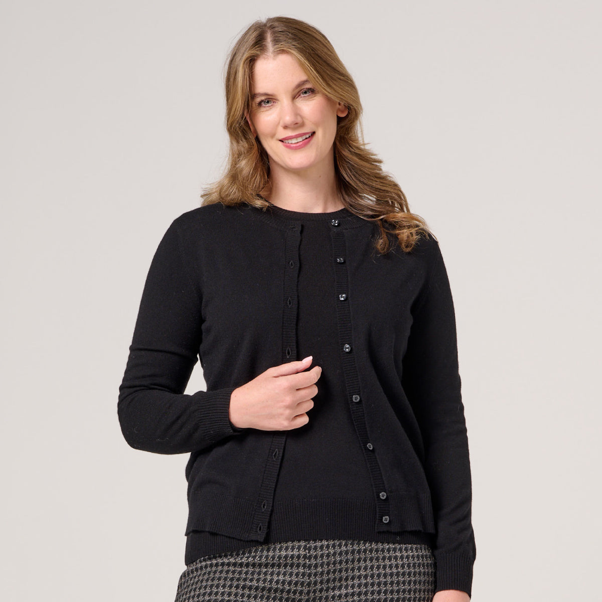 Wool Cashmere BTN Thru Cardi