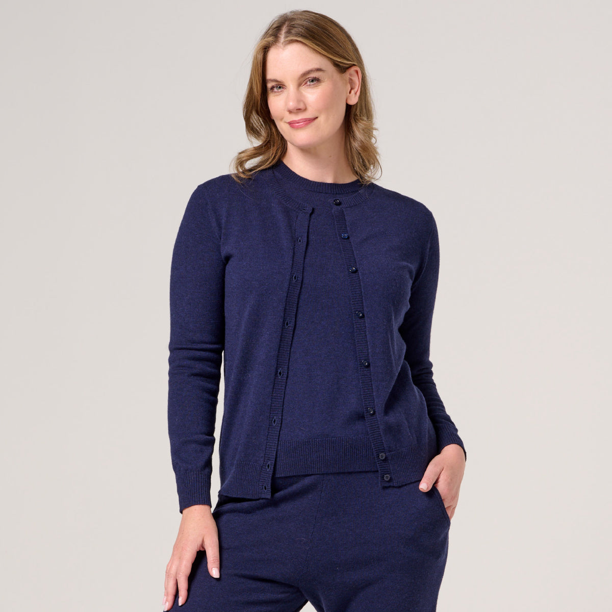 Wool Cashmere BTN Thru Cardi