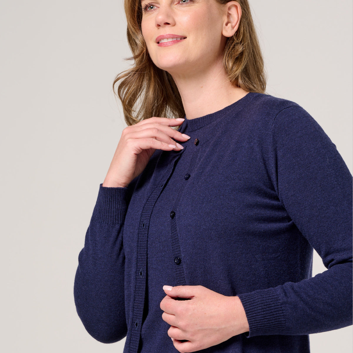Wool Cashmere BTN Thru Cardi
