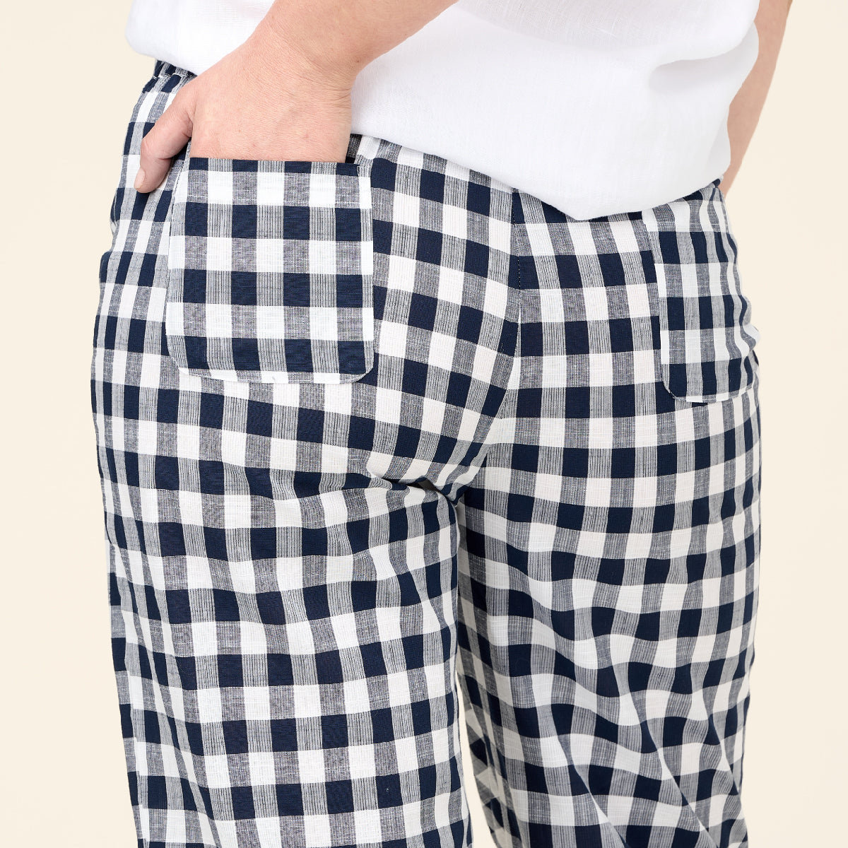 Cotton 7/8 Flat Front Pants