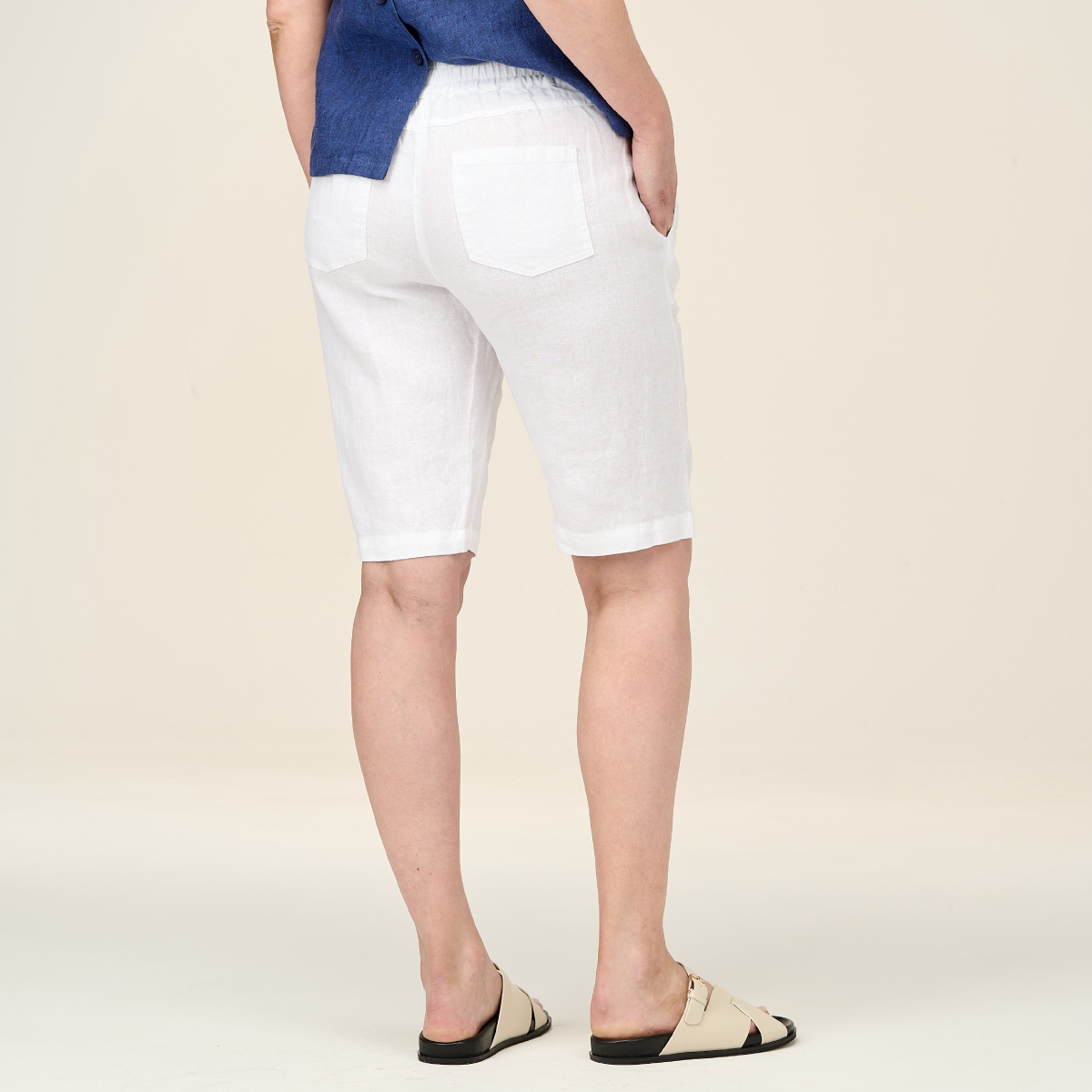 Linen Knee Length Shorts