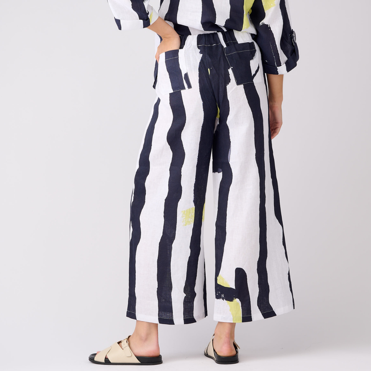 Linen Printed Palazzo Pants