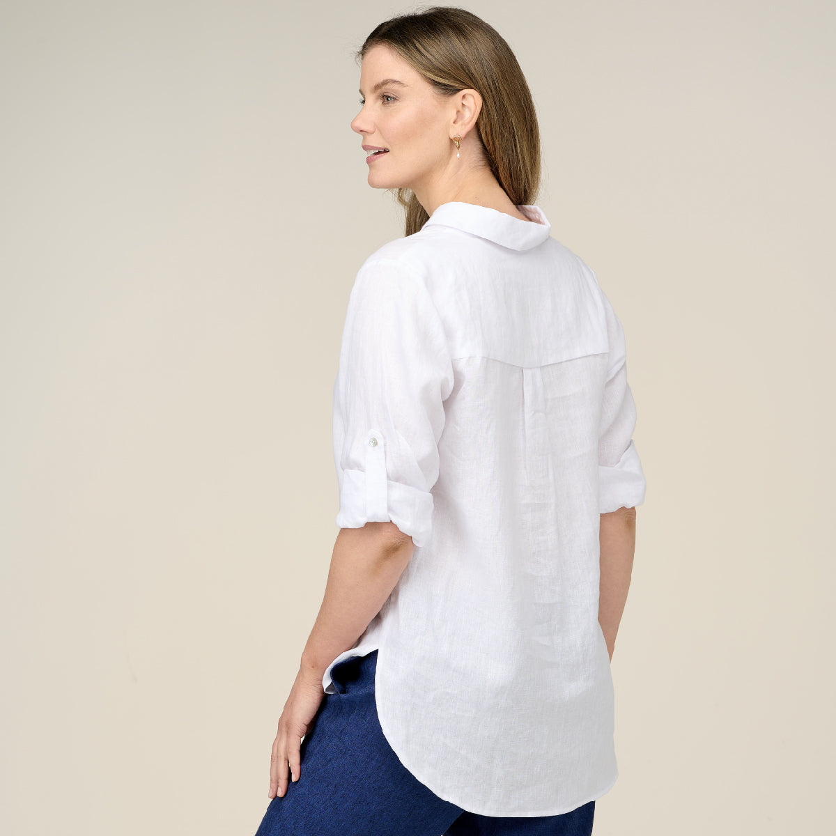 Linen Relaxed Long Sleeve Shirt