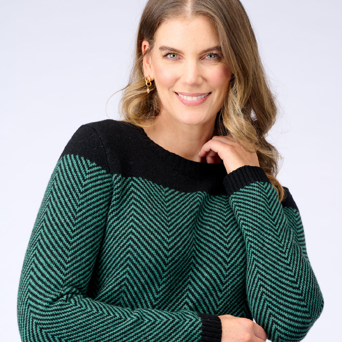 Lambswool Herringbone Sweater