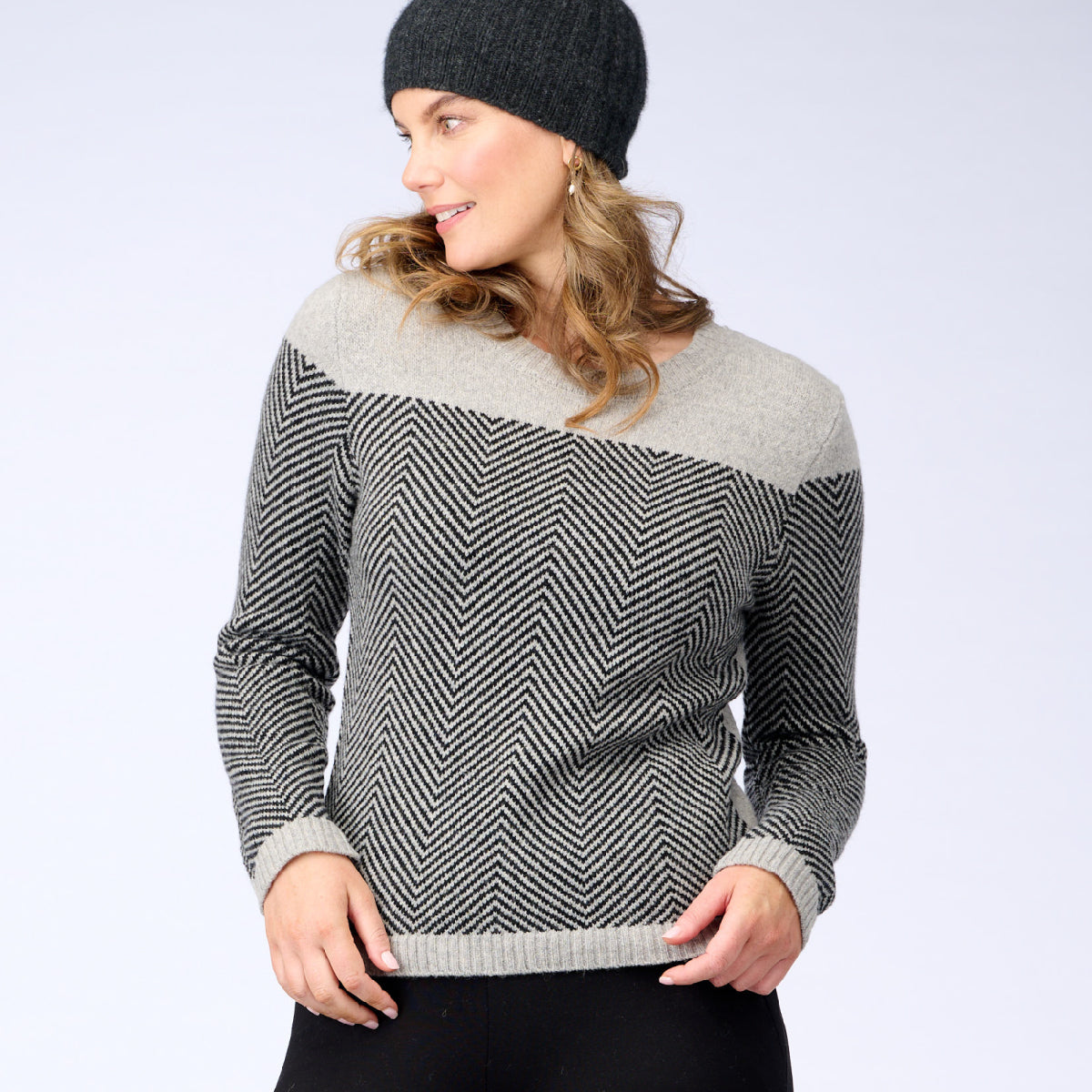 Lambswool Herringbone Sweater