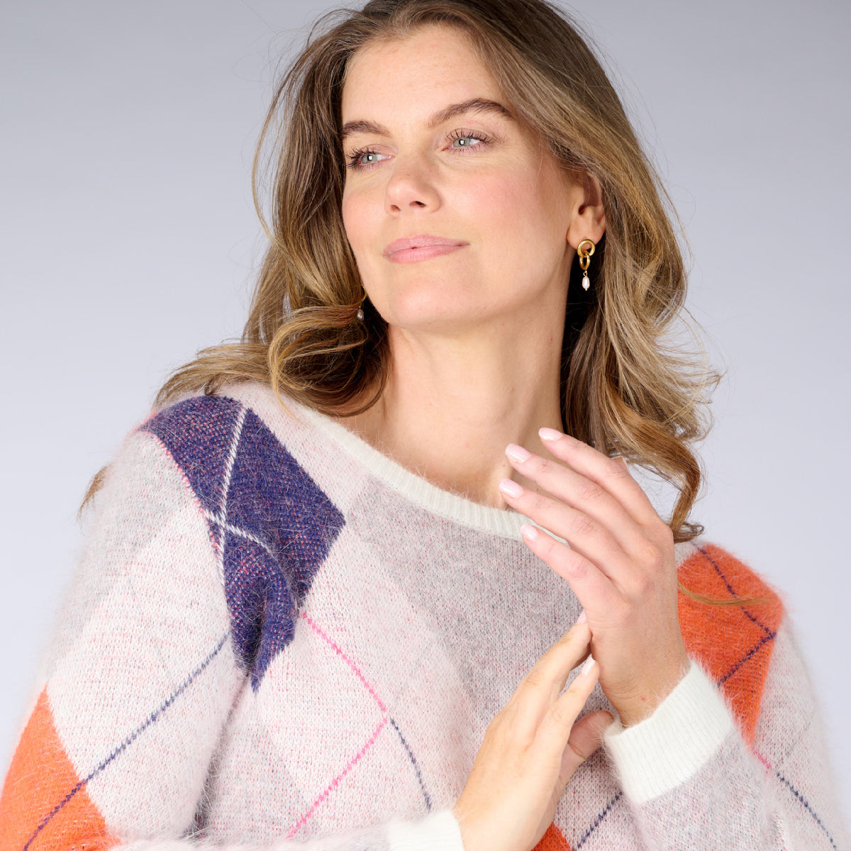 Angora Argyle Sweater