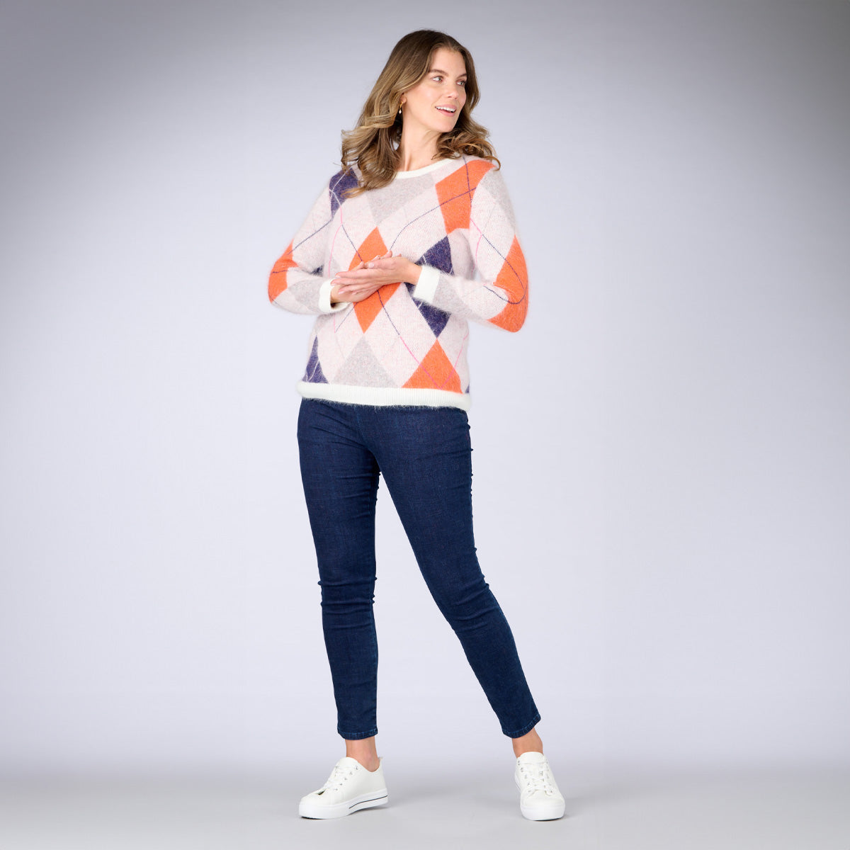 Angora Argyle Sweater