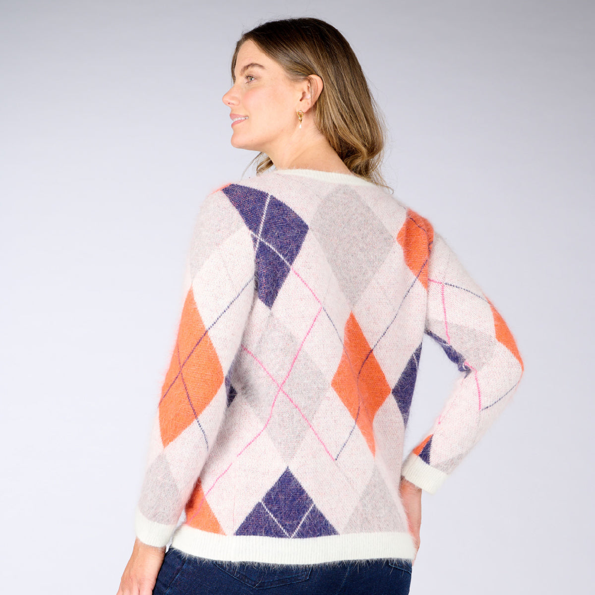 Angora Argyle Sweater