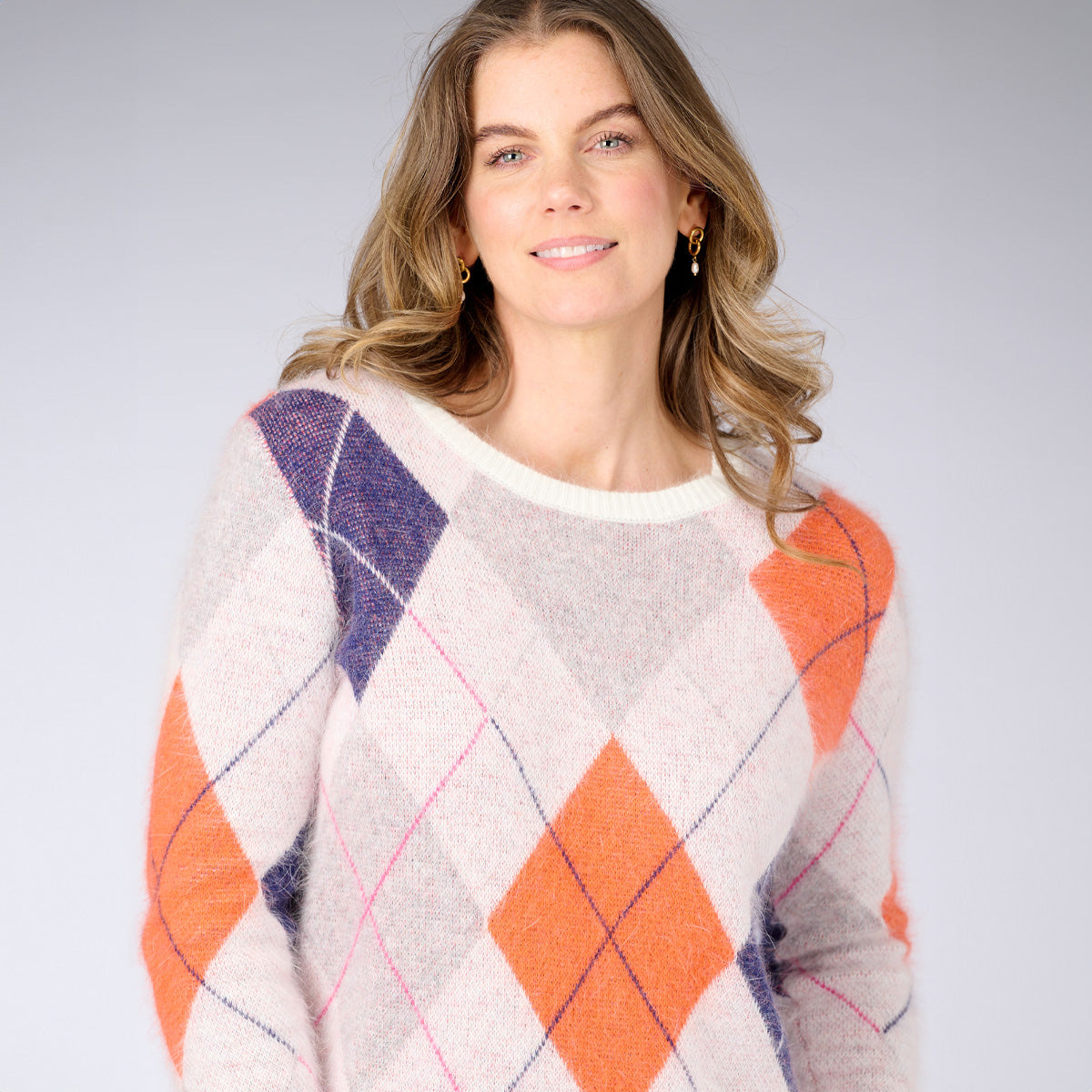 Angora Argyle Sweater