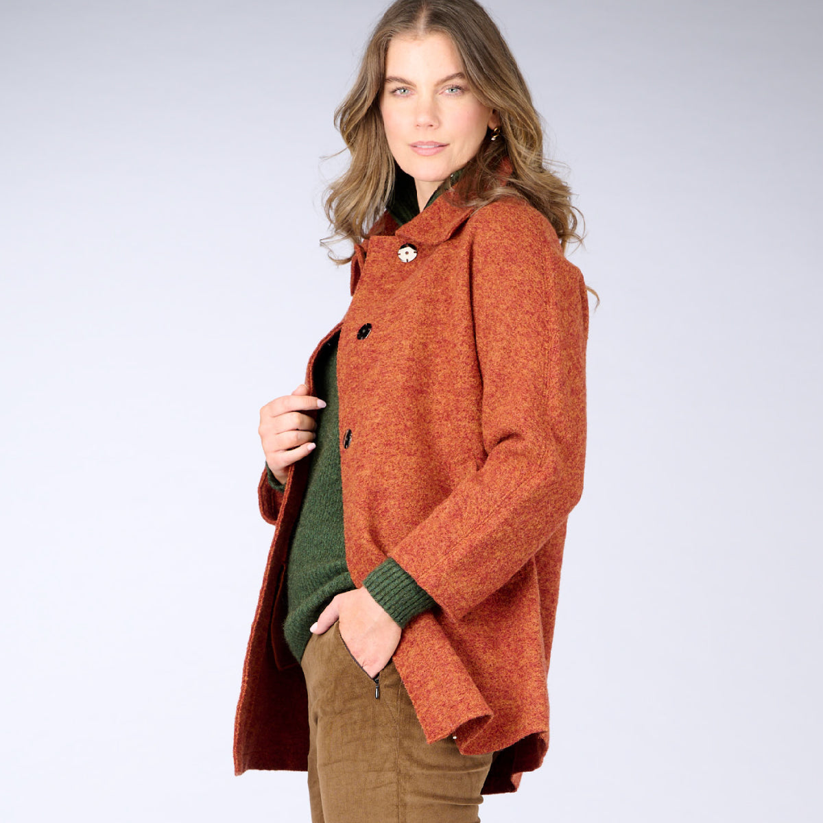 Boiled Wool Paddington Coat