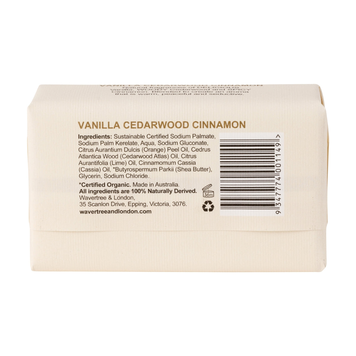 Vanilla Cedar & Cinnamon Soap