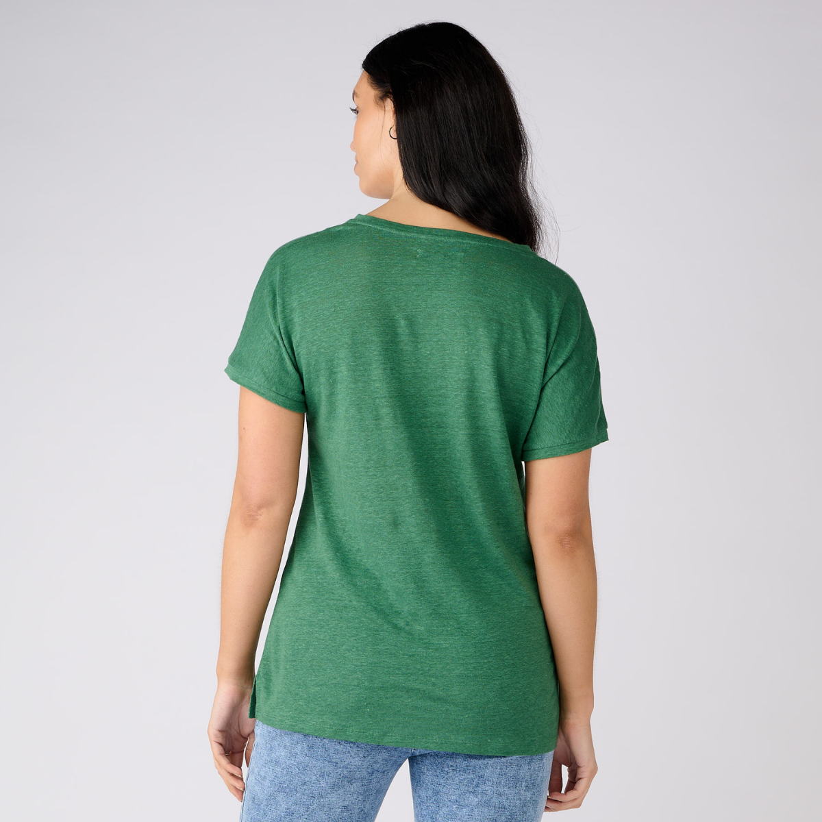 Linen Jersey Relaxed Tee Shirt