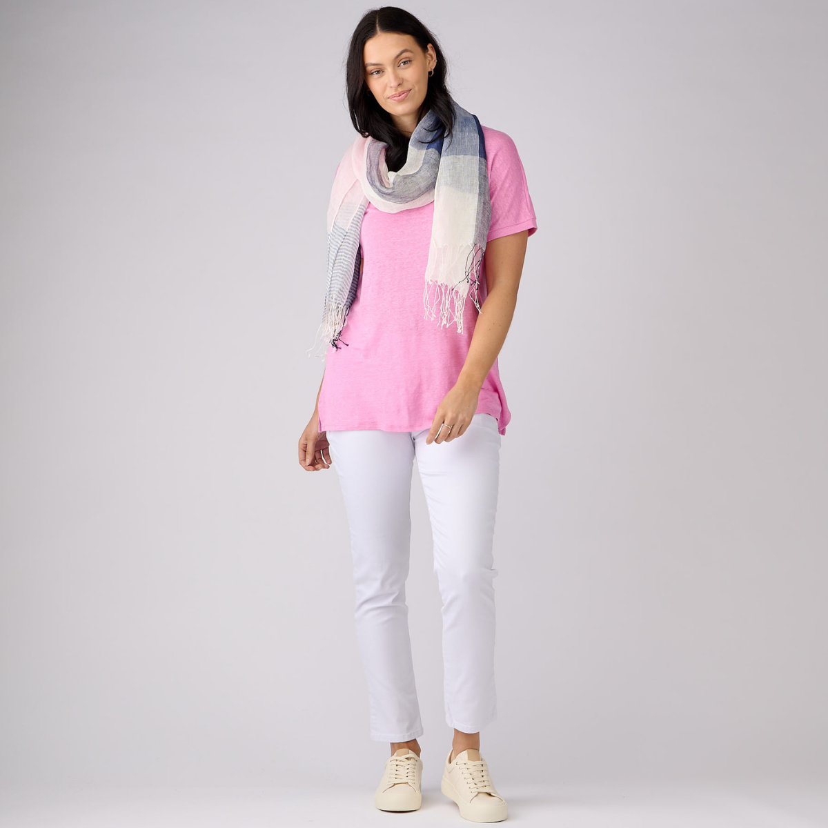 Linen Jersey Relaxed Tee Shirt