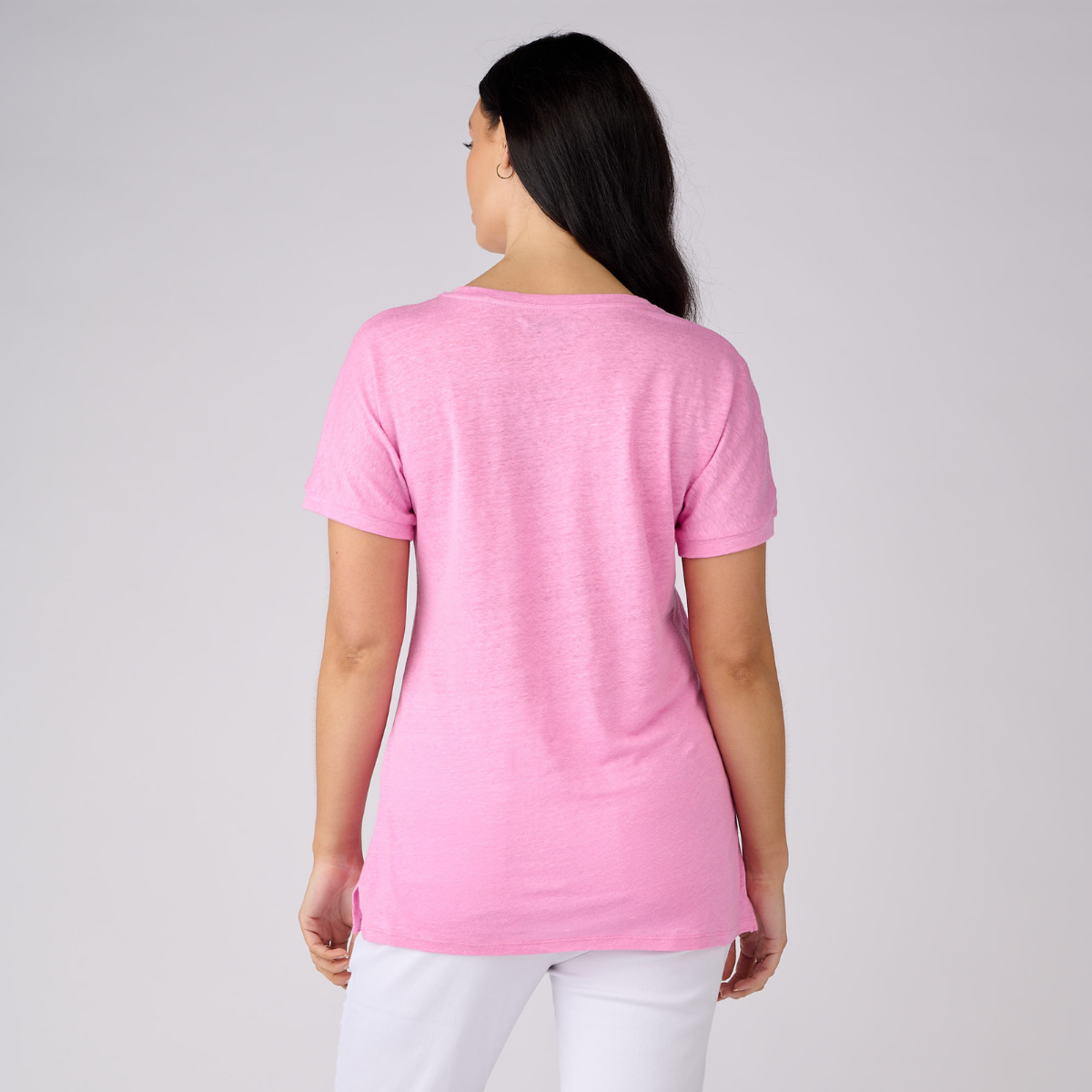 Linen Jersey Relaxed Tee Shirt