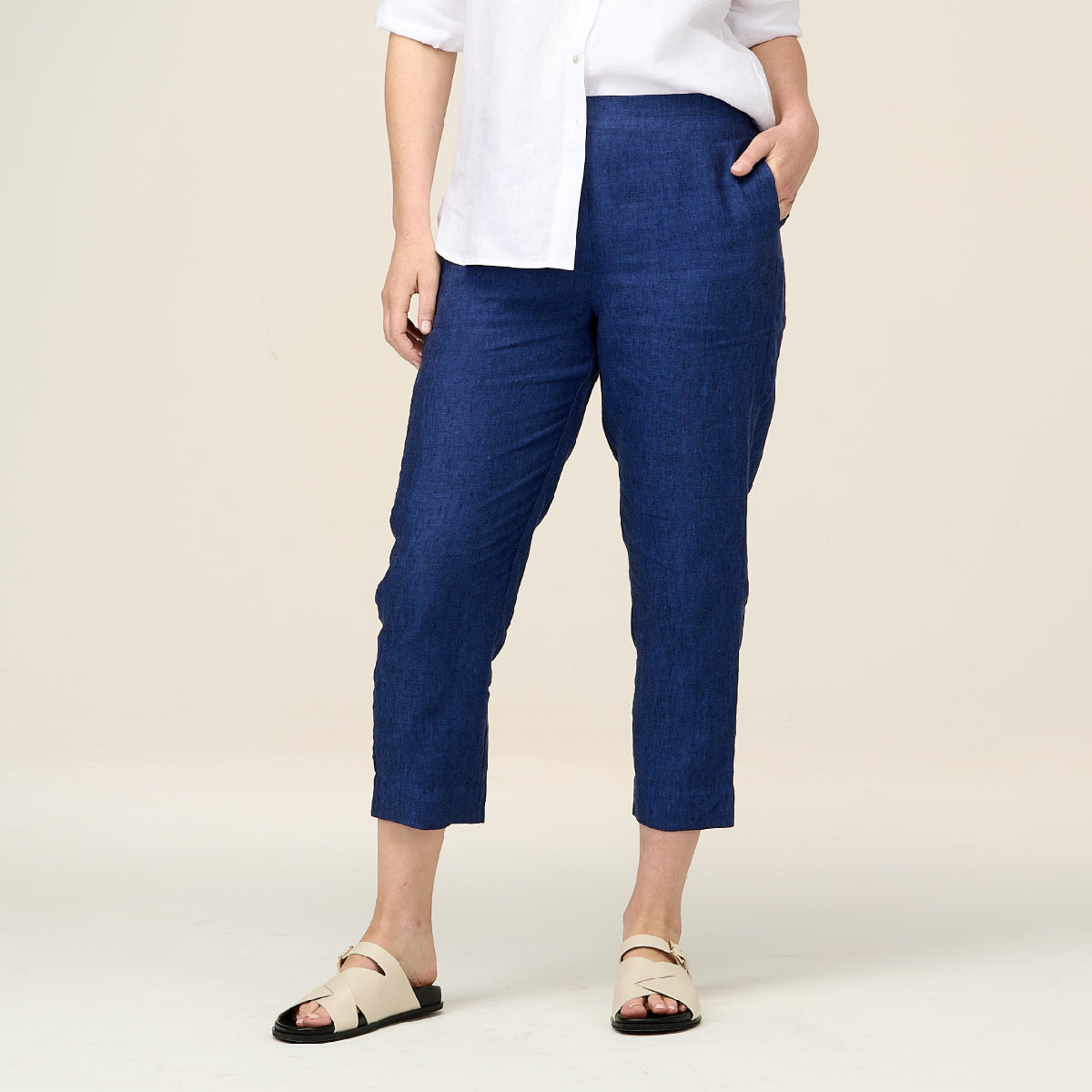 7/8 Flat Front Narrow Leg Pants