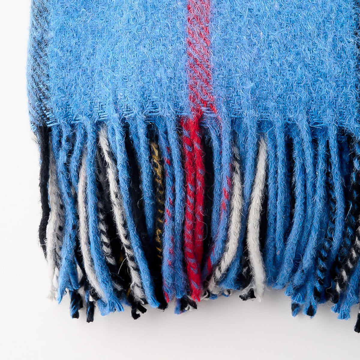 Billabong Fringed Tartan Throw Blanket