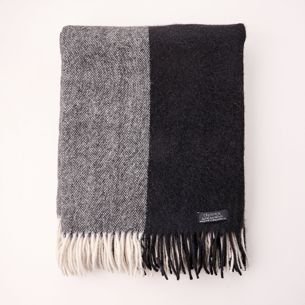 Alpaca Australian Wool Throw Herringbone Stripe