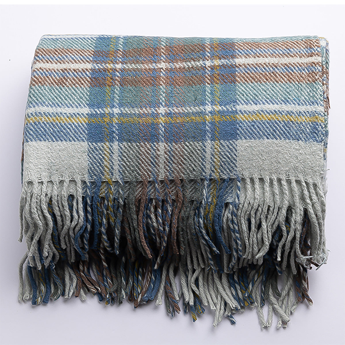 Billabong Fringed Tartan Throw Blanket I