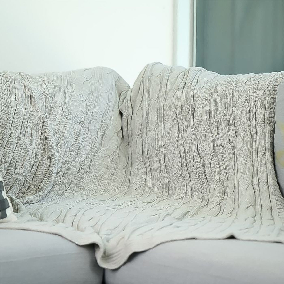 Cotton Knitted Throw