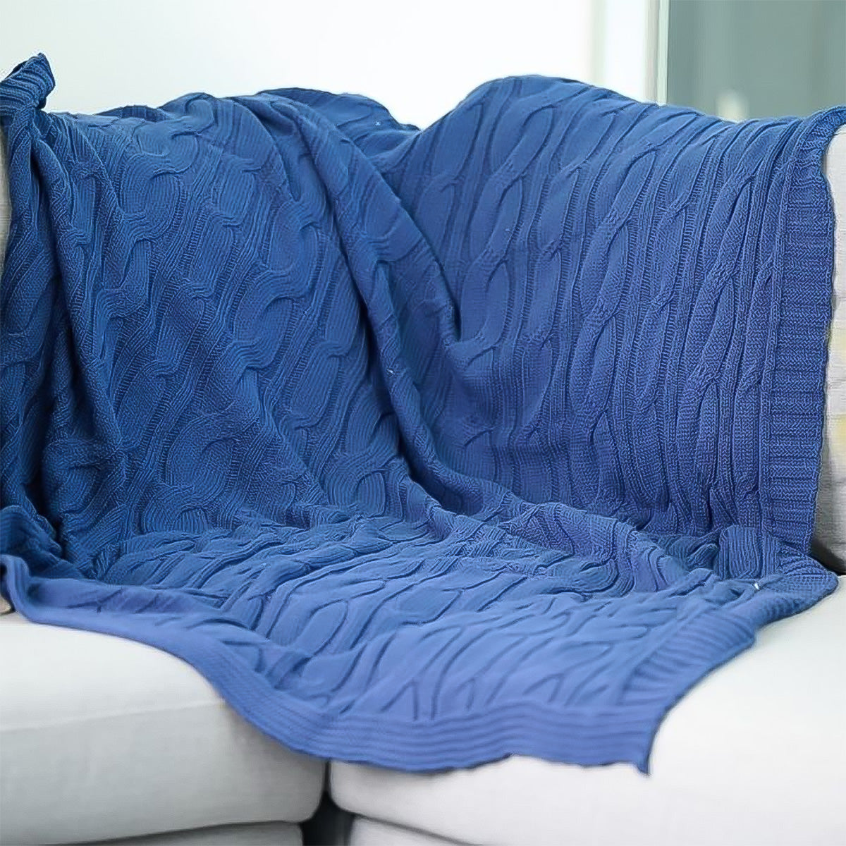 Cotton Knitted Throw