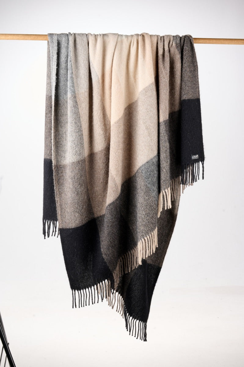 Alpaca Australian Wool Throw Fringe Springmount