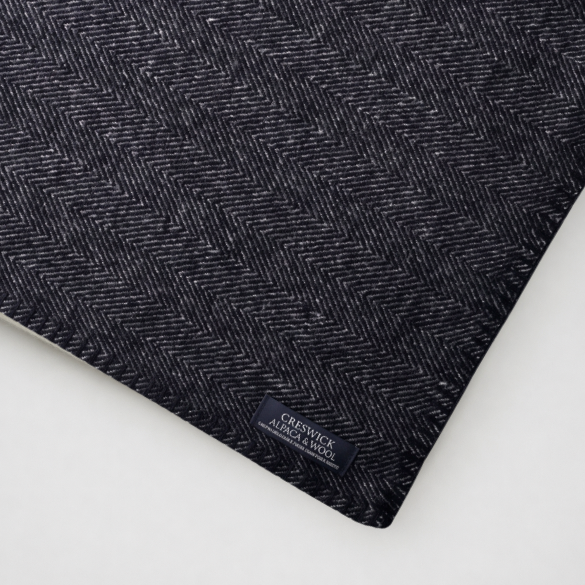 Alpaca Australian Baby Blanket Herringbone