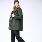 Wool Blend Reversible Hooded Coat Check