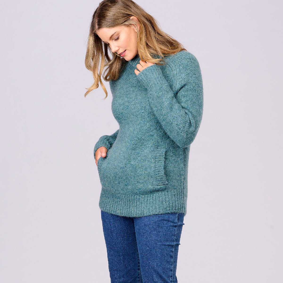 Recycled Yarn Roll Neck Sweater